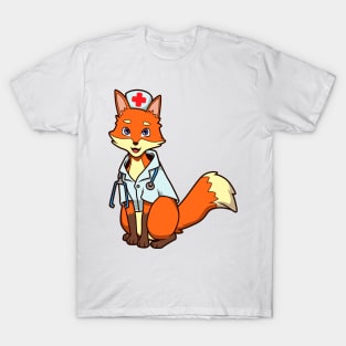 Cartoon fox nurse T-Shirt